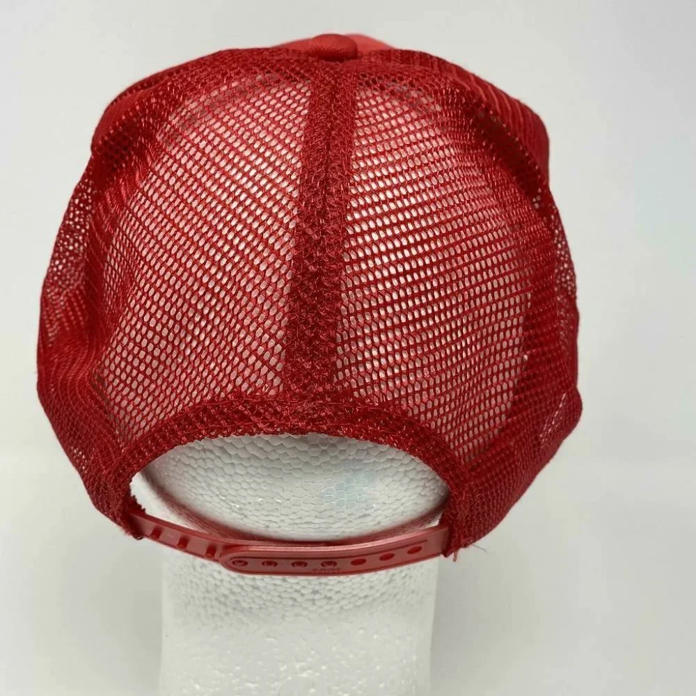VTG Foxs Foam Snapback Trucker Hat‎ Red Otto Cap Adjustable